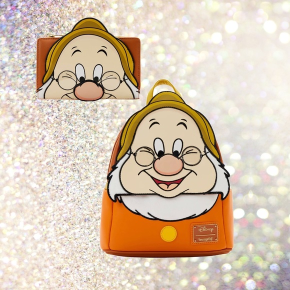 Loungefly Snow White and the Seven Dwarfs Doc Mini Backpack and Wallet